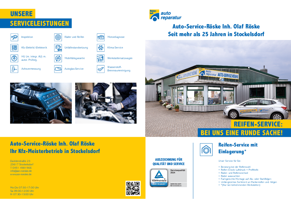 Bild von Werkstattprospekt von Auto-Service-Röske Inh. Olaf Röske